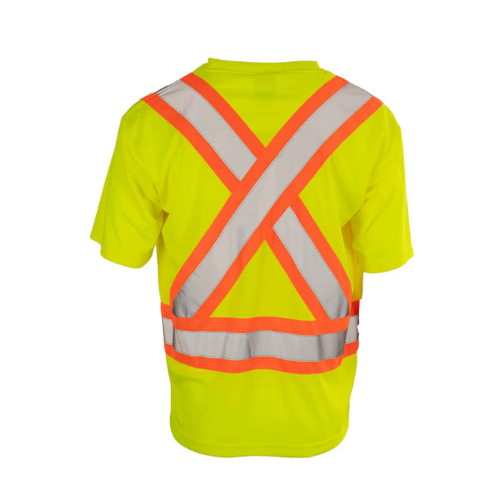 Forcefield® Hi Vis V-Neck Short Sleeve Safety Tee Shirt - BEPCSA