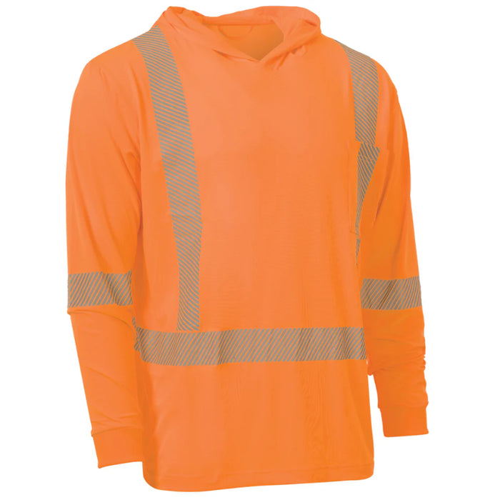 Forcefield® Hooded Long Sleeve Ultrasoft Technical Safety Tee Shirt - SPXCSA