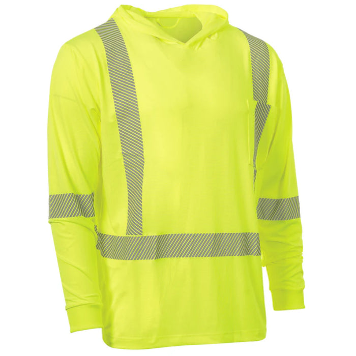 Forcefield® Hooded Long Sleeve Ultrasoft Technical Safety Tee Shirt - SPXCSA