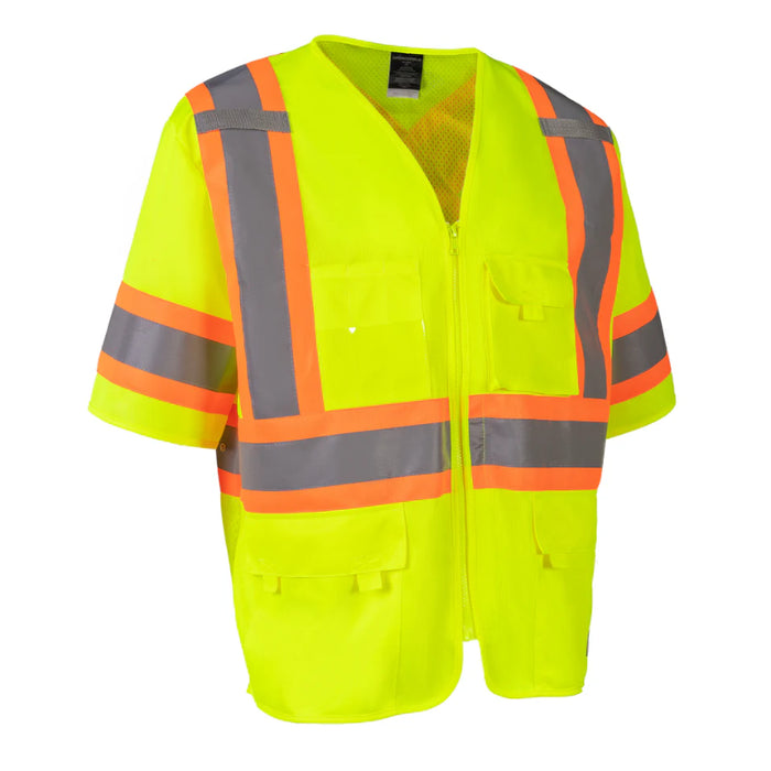 Forcefield® Hi Vis Hybrid Traffic Vest Safety Shirt - TS288LY