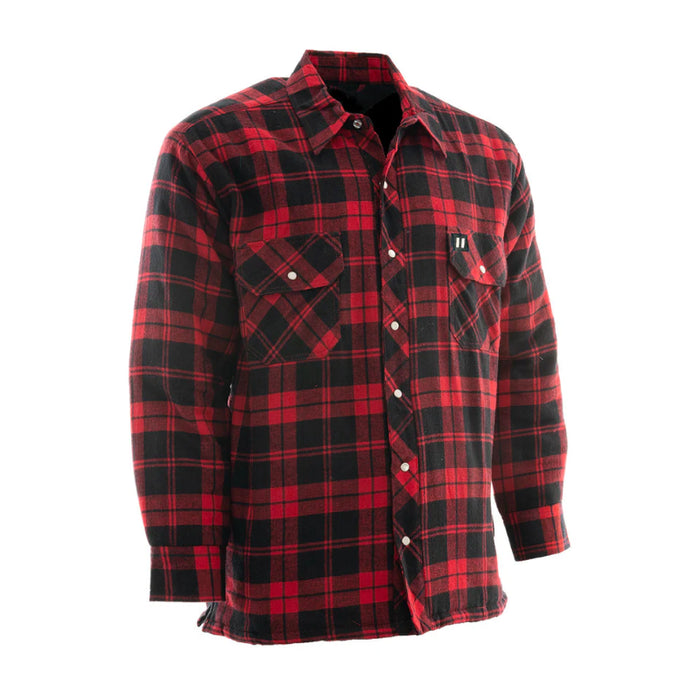 Forcefield® Red Plaid Quilt-Lined Flannel Shirt Jacket - LC53QF-R