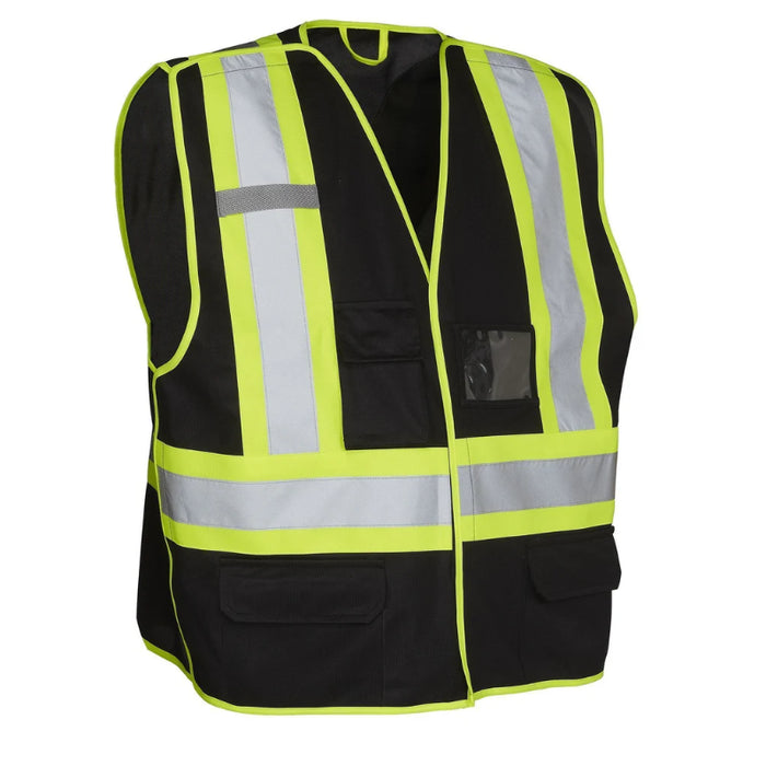 Forcefield® Tricot Polyester 5-Point Tear-Away Hi Vis Traffic Safety Vest - TV1
