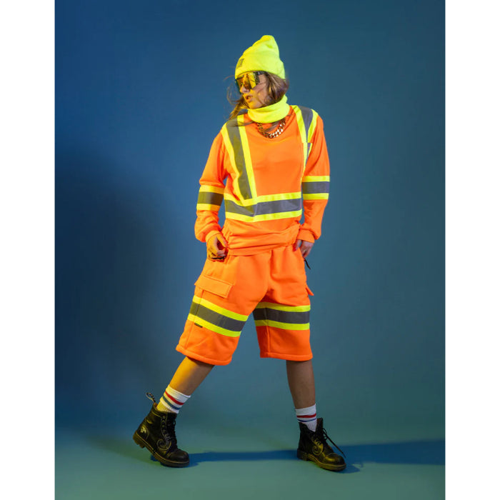 Forcefield® Women's Hi Vis Crew Neck Long Sleeve Safety Tee Shirt - WCBECSAL