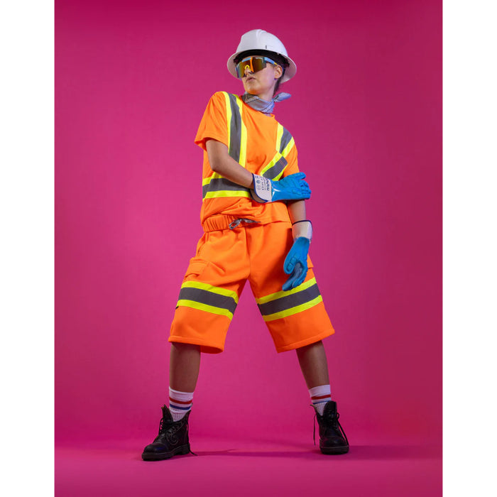 Forcefield® Women's Hi Vis Crew Neck Short Sleeve Safety Tee Shirt - WCBECSA