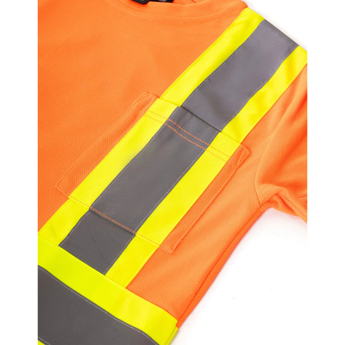 Forcefield® Women's Hi Vis Crew Neck Short Sleeve Safety Tee Shirt - WCBECSA