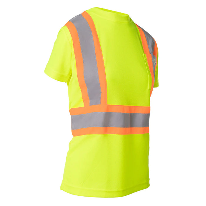 Forcefield® Women's Hi Vis Crew Neck Short Sleeve Safety Tee Shirt - WCBECSA