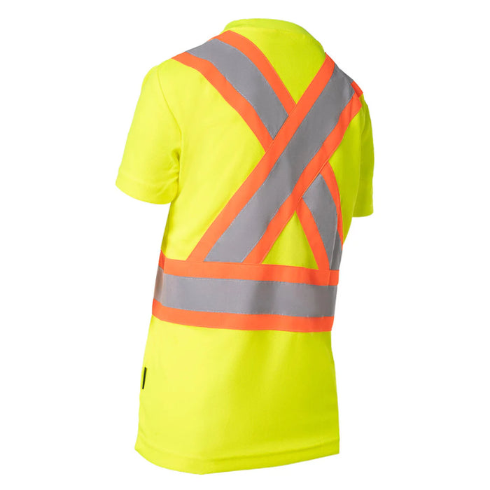 Forcefield® Women's Hi Vis Crew Neck Short Sleeve Safety Tee Shirt - WCBECSA