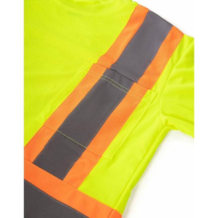 Forcefield® Women's Hi Vis Crew Neck Short Sleeve Safety Tee Shirt - WCBECSA