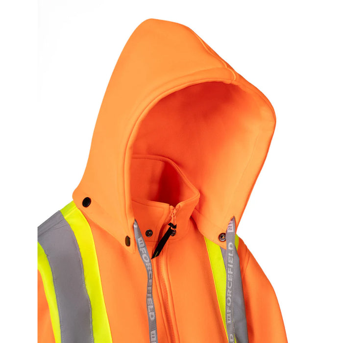 Forcefield® Women's Hi Vis Safety Hoodie with Detachable Hood - Orange - WP844