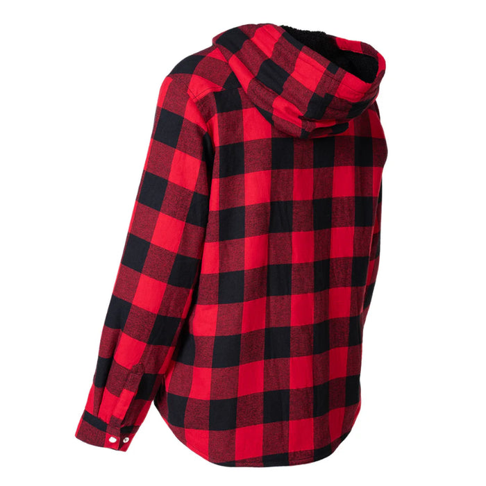 Forcefield® Women's Hooded Sherpa-Lined Buffalo Plaid Flannel Shirt jacket - WLC38QHSZ-BP