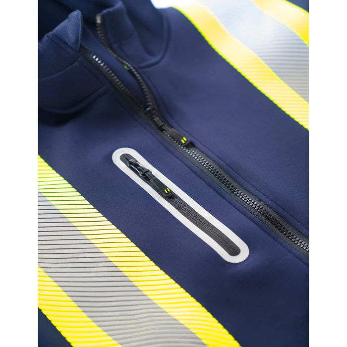 Forcefield® Women's Safety Zip-Up Softshell Hoodie - Navy - WUQ844NV