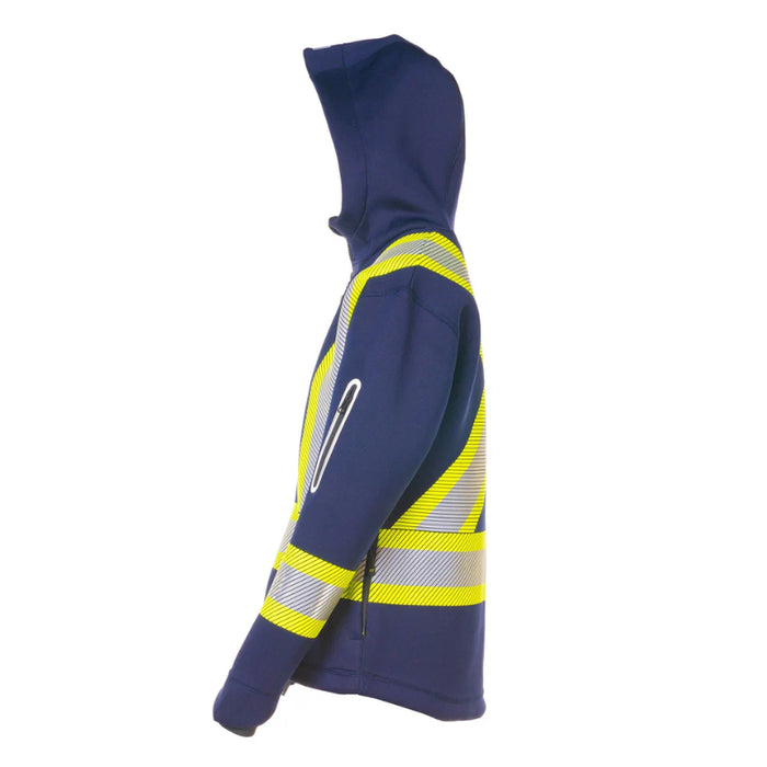 Forcefield® Women's Safety Zip-Up Softshell Hoodie - Navy - WUQ844NV