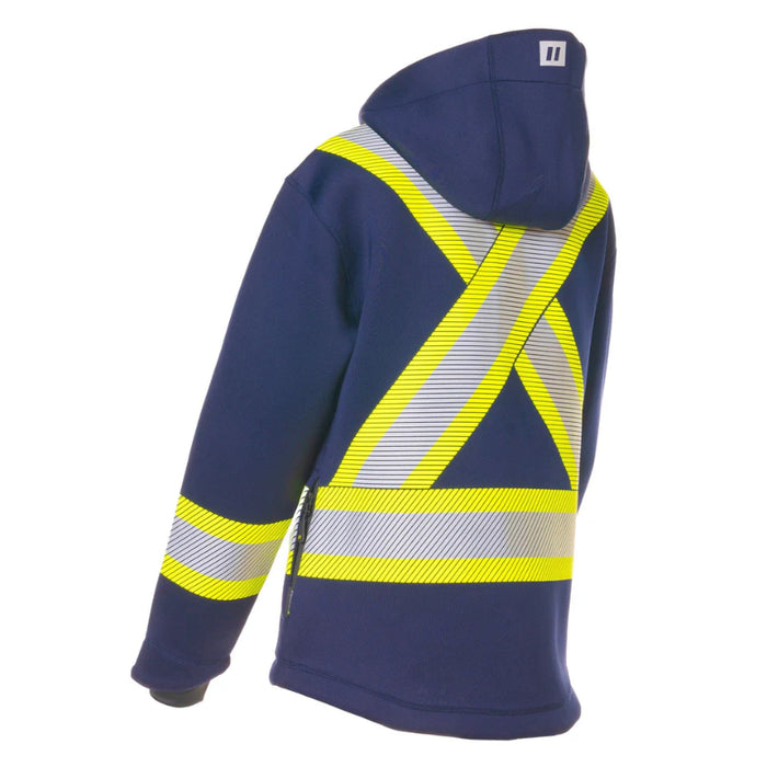 Forcefield® Women's Safety Zip-Up Softshell Hoodie - Navy - WUQ844NV