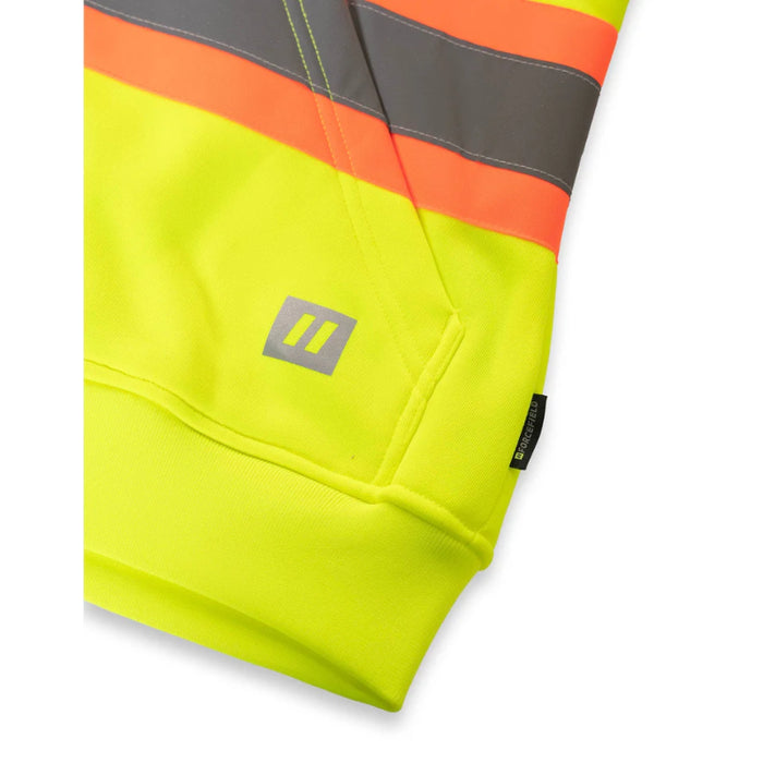 Forcefield® Women's Hi Vis Lime Safety Hoodie with Detachable Hood - WP844LY