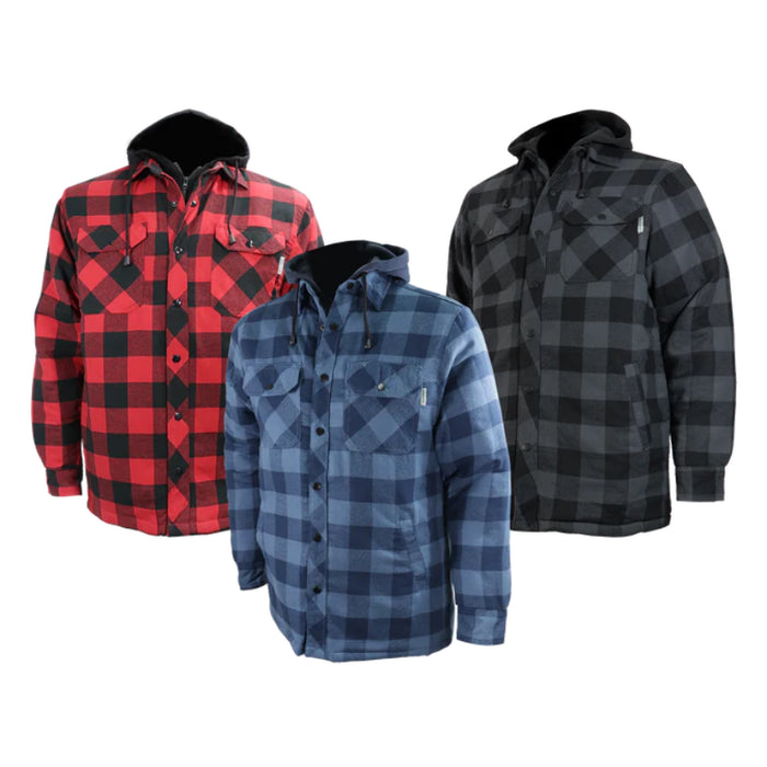 Gatts Workwear® Flannel Lined Work Shirt with Hood - 626DCF