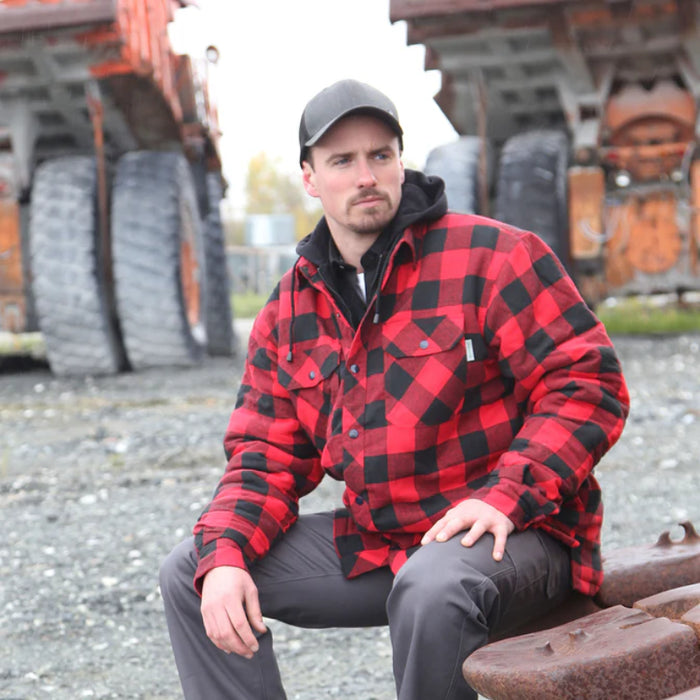 Gatts Workwear® Flannel Lined Work Shirt with Hood - 626DCF