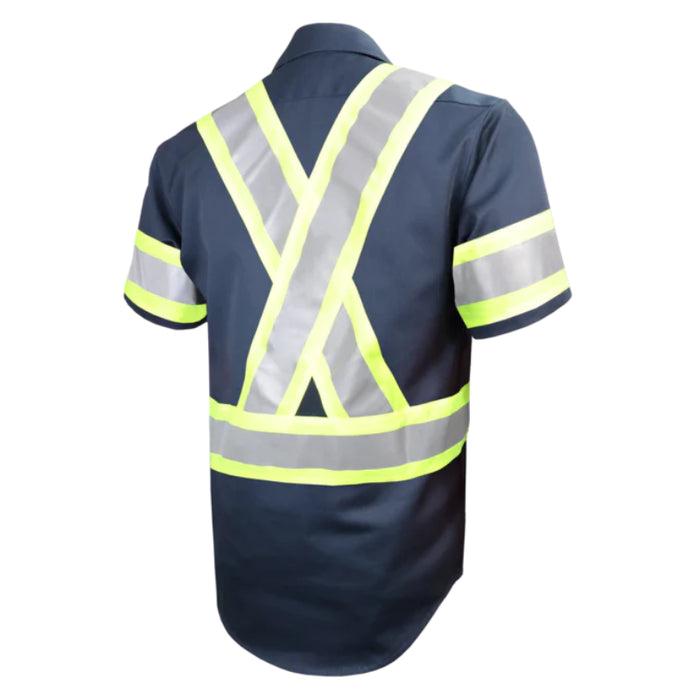 Gatts Workwear® Hi-Visibility Short Sleeve Work Safety Shirt w/Snaps - 650SX4