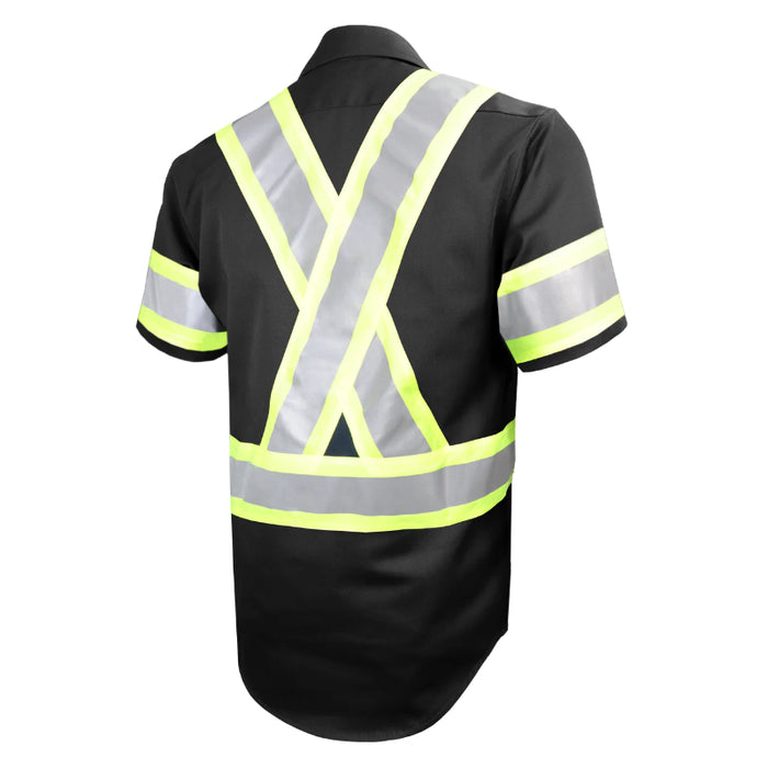 Gatts Workwear® Hi-Visibility Short Sleeve Work Safety Shirt w/Snaps - 650SX4