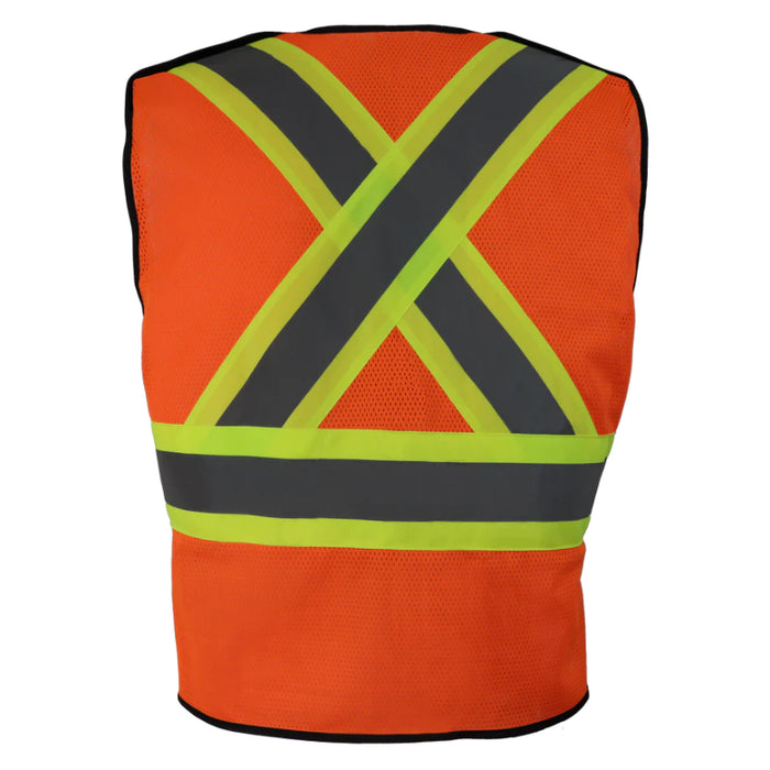 Gatts Workwear® High Visibility 5 Points Tear-Away Mesh Safety Vest - Class 2 Level 2 - 500X4