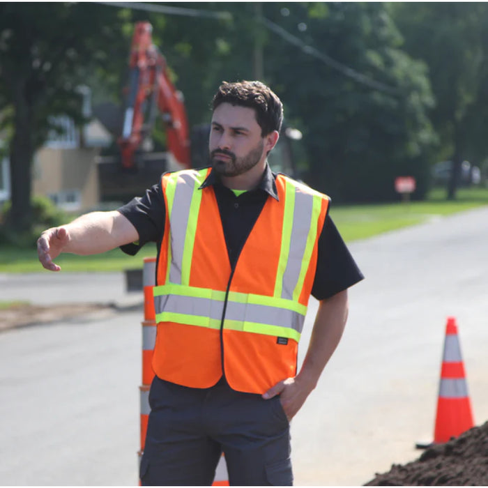 Gatts Workwear® High Visibility 5 Points Tear-Away Mesh Safety Vest - Class 2 Level 2 - 500X4