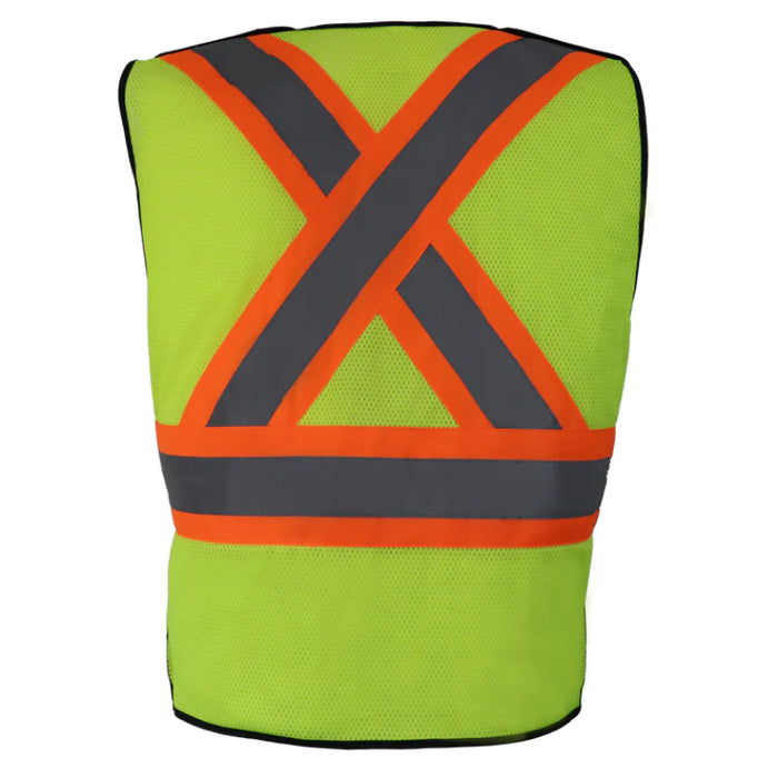 Gatts Workwear® High Visibility 5 Points Tear-Away Mesh Safety Vest - Class 2 Level 2 - 500X4