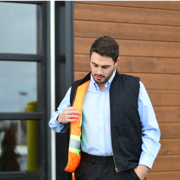 Gatts Workwear® High Visibility Reversible Lined Safety Vest - 540XR