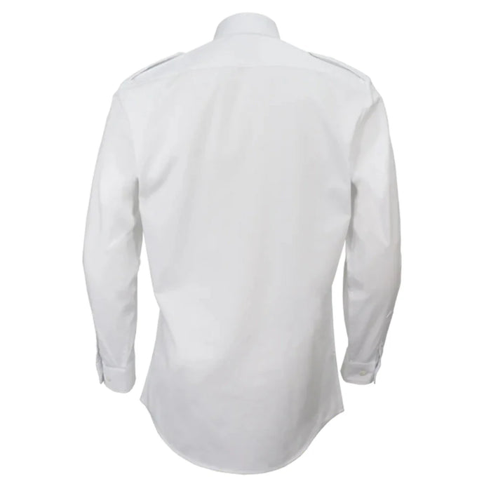 Gatts Workwear® Straight Fit Military Long Sleeve Work Shirt - White - 627