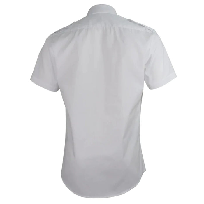 Gatts Workwear® Straight Fit Military Short Sleeve Work Shirt - White - 657