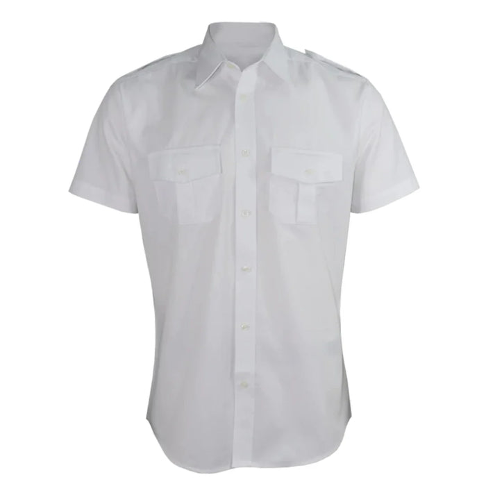 Gatts Workwear® Straight Fit Military Short Sleeve Work Shirt - White - 657