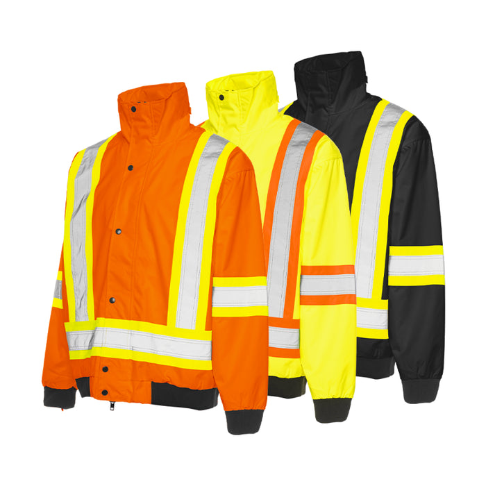 Ground Force® Hi Vis 6-In-1 Winter Traffic Safety Jacket - TJ6