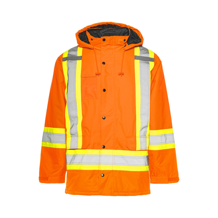 Ground Force® Hi Vis Polyester Winter Traffic Safety Parka - TP1