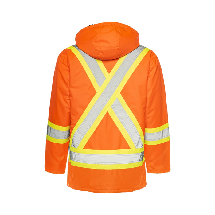 Ground Force® Hi Vis Polyester Winter Traffic Safety Parka - TP1