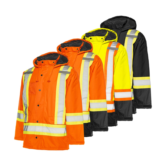 Ground Force® Hi Vis Polyester Winter Traffic Safety Parka - TP1