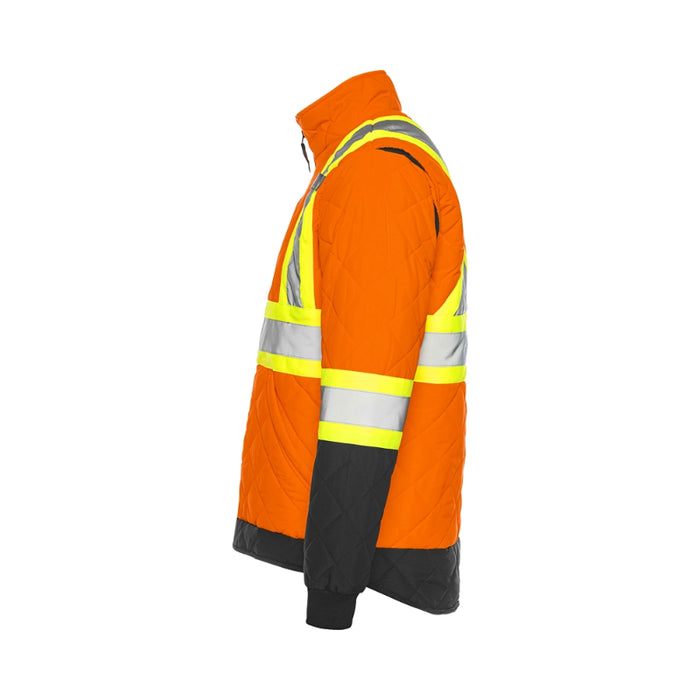 Ground Force® Hi Vis Quilted Freezer Safety Jacket - TJ1
