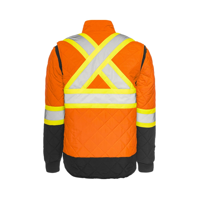 Ground Force® Hi Vis Quilted Freezer Safety Jacket - TJ1