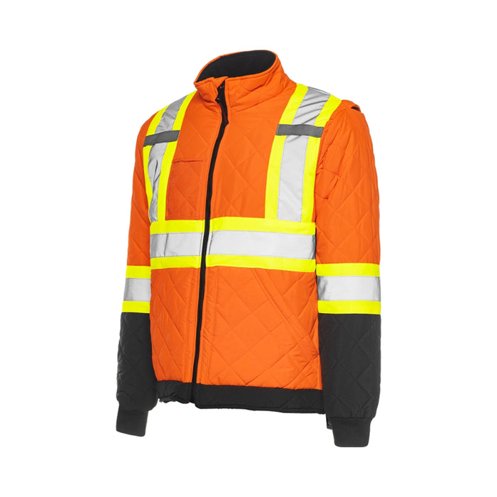 Ground Force® Hi Vis Quilted Freezer Safety Jacket - TJ1
