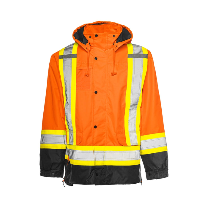 Ground Force® Hi Vis Waterproof 6-In-1 Winter Traffic Safety Parka - TP6