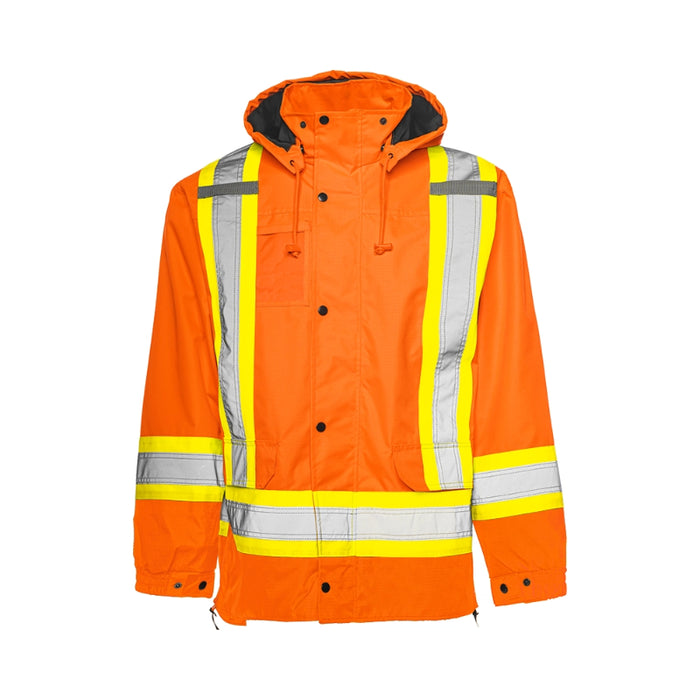 Ground Force® Hi Vis Waterproof 6-In-1 Winter Traffic Safety Parka - TP6