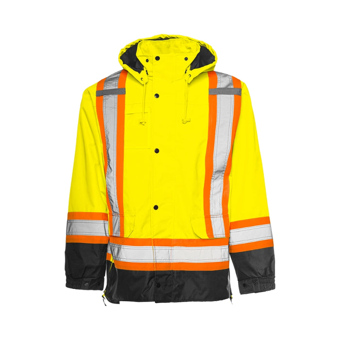Ground Force® Hi Vis Waterproof 6-In-1 Winter Traffic Safety Parka - TP6