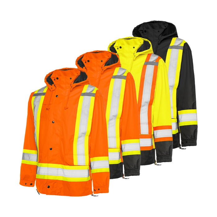 Ground Force® Hi Vis Waterproof 6-In-1 Winter Traffic Safety Parka - TP6