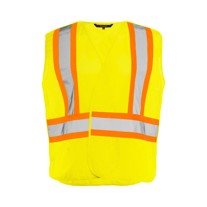 Ground Force® High Visibility 5 Point Tear Away Mesh Traffic Safety Vest - TV5