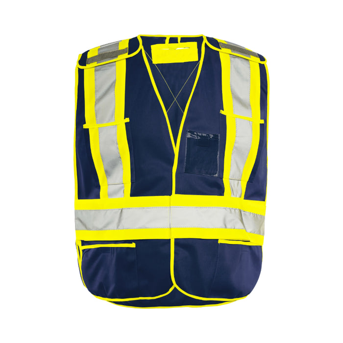 Ground Force® High Visibility 5 Point Tear Away Solid Traffic Vest - TV2