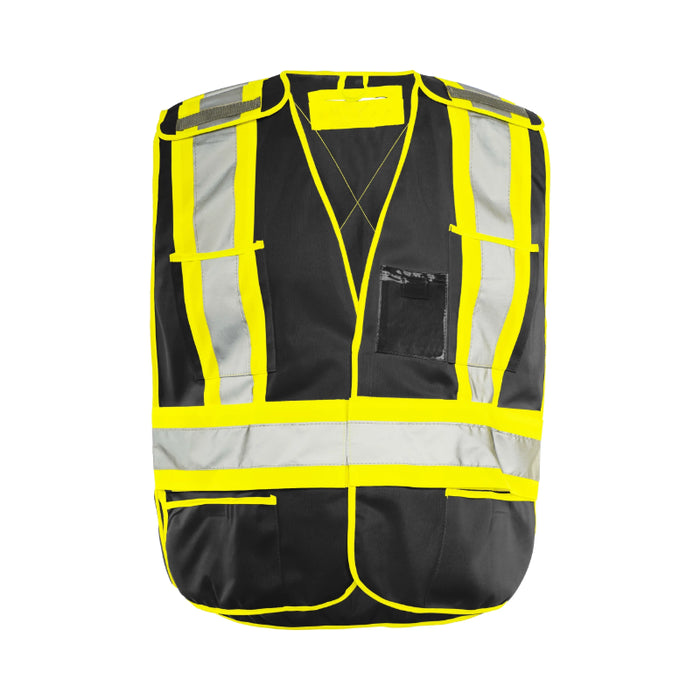 Ground Force® High Visibility 5 Point Tear Away Solid Traffic Vest - TV2