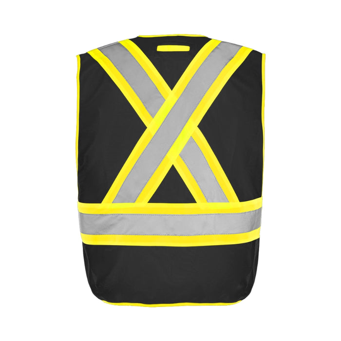 Ground Force® High Visibility 5 Point Tear Away Solid Traffic Vest - TV2