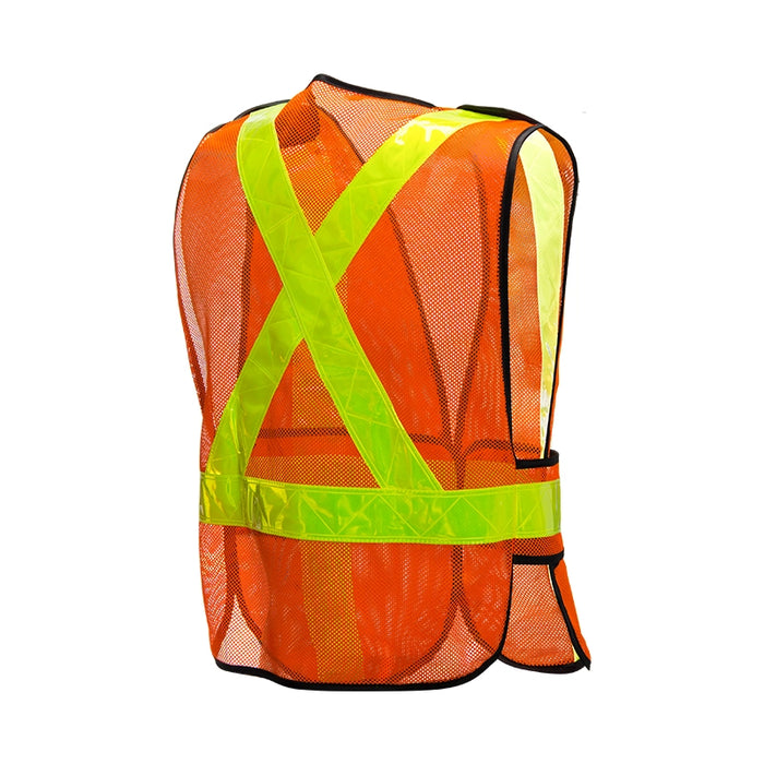 Ground Force® High Visibility 5 Point Tear Away Traffic Safety Vest - 58018