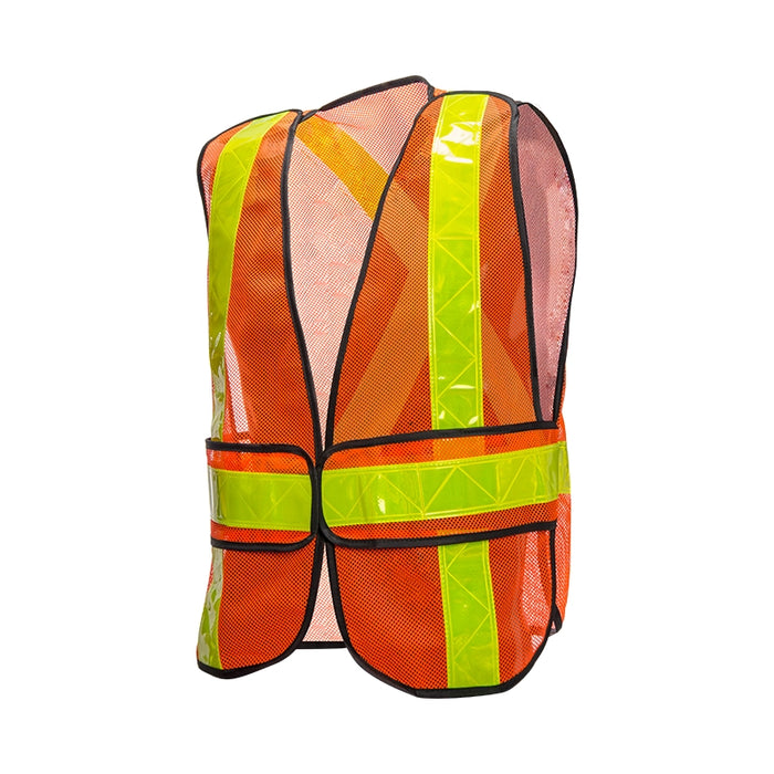 Ground Force® High Visibility 5 Point Tear Away Traffic Safety Vest - 58018