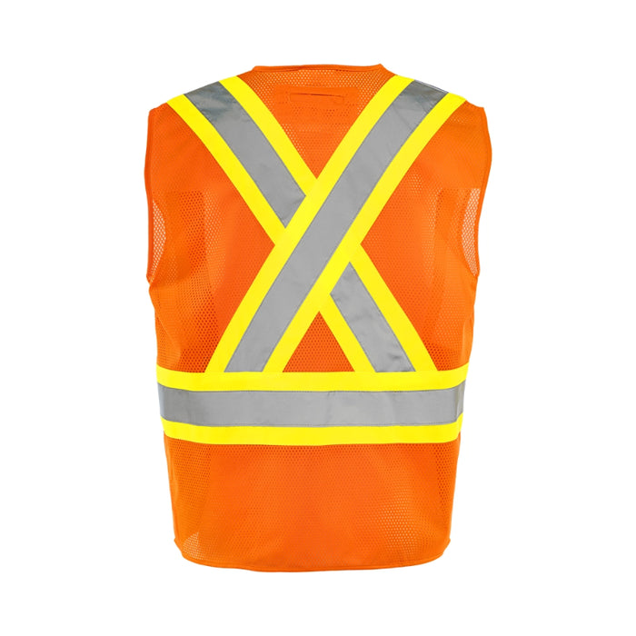 Ground Force® High Visibility Traffic Safety Vest with Zipper - TV10