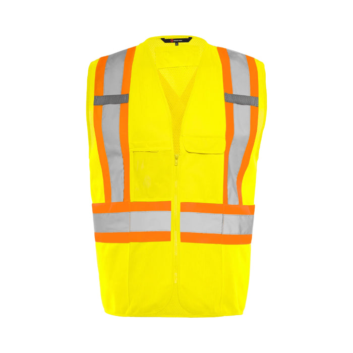 Ground Force® High Visibility Traffic Safety Vest with Zipper - TV10
