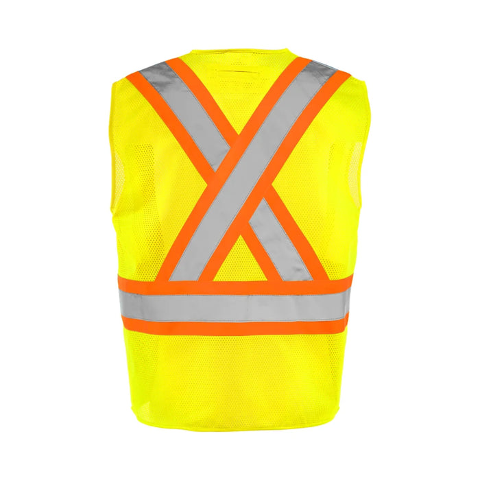 Ground Force® High Visibility Traffic Safety Vest with Zipper - TV10