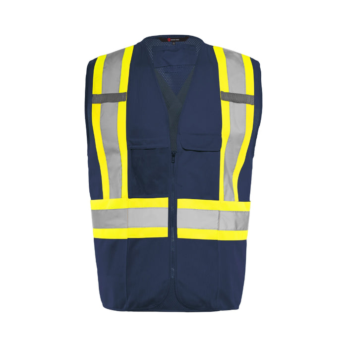 Ground Force® High Visibility Traffic Safety Vest with Zipper - TV10